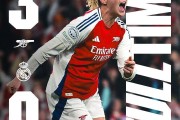 女足欧冠淘汰赛首回合输2球逆转晋级，阿森纳是近14年英格兰首队